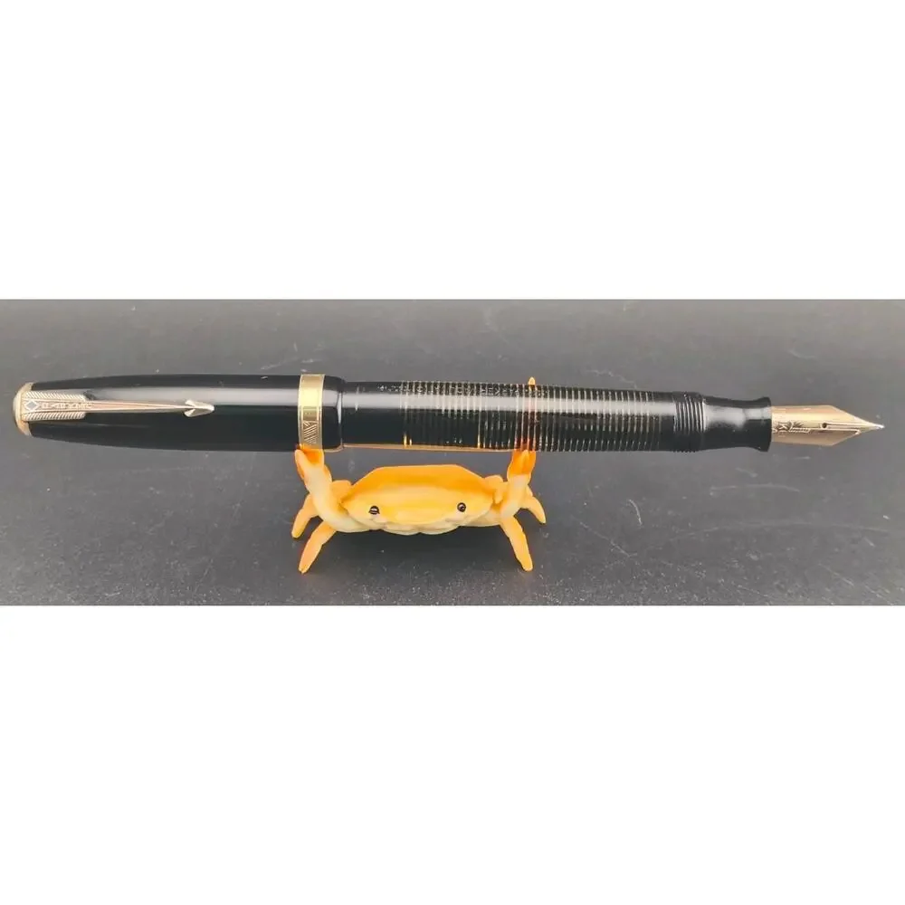 1946 Parker Vacumatic Major Fountain Pen Jet Black - Working